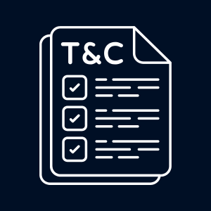 Terms and conditions document icon with checkboxes and text lines